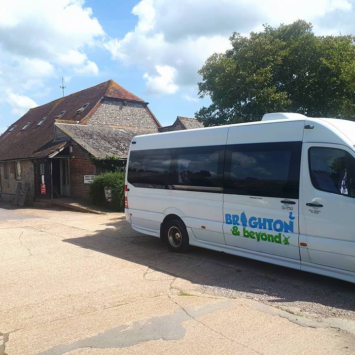 a van parked on the side of a road