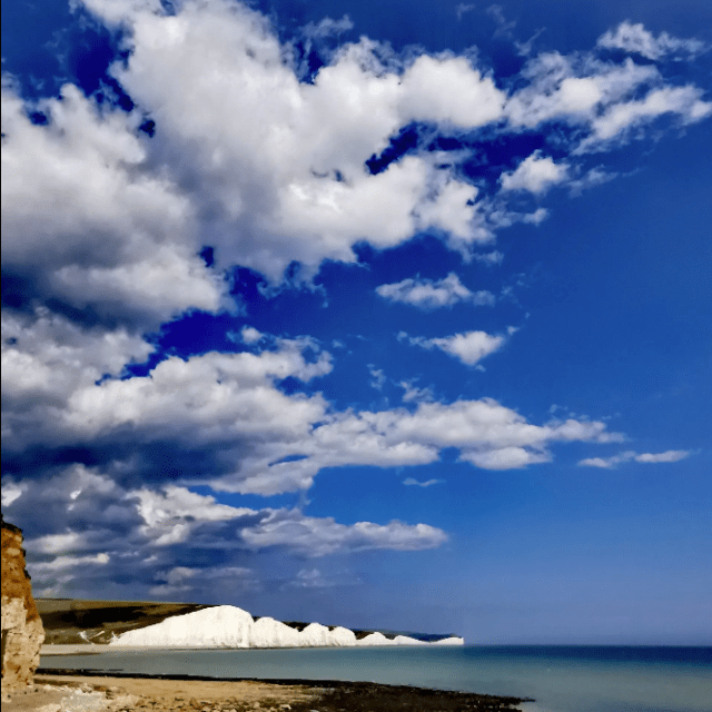 clouds in the sky on a beach