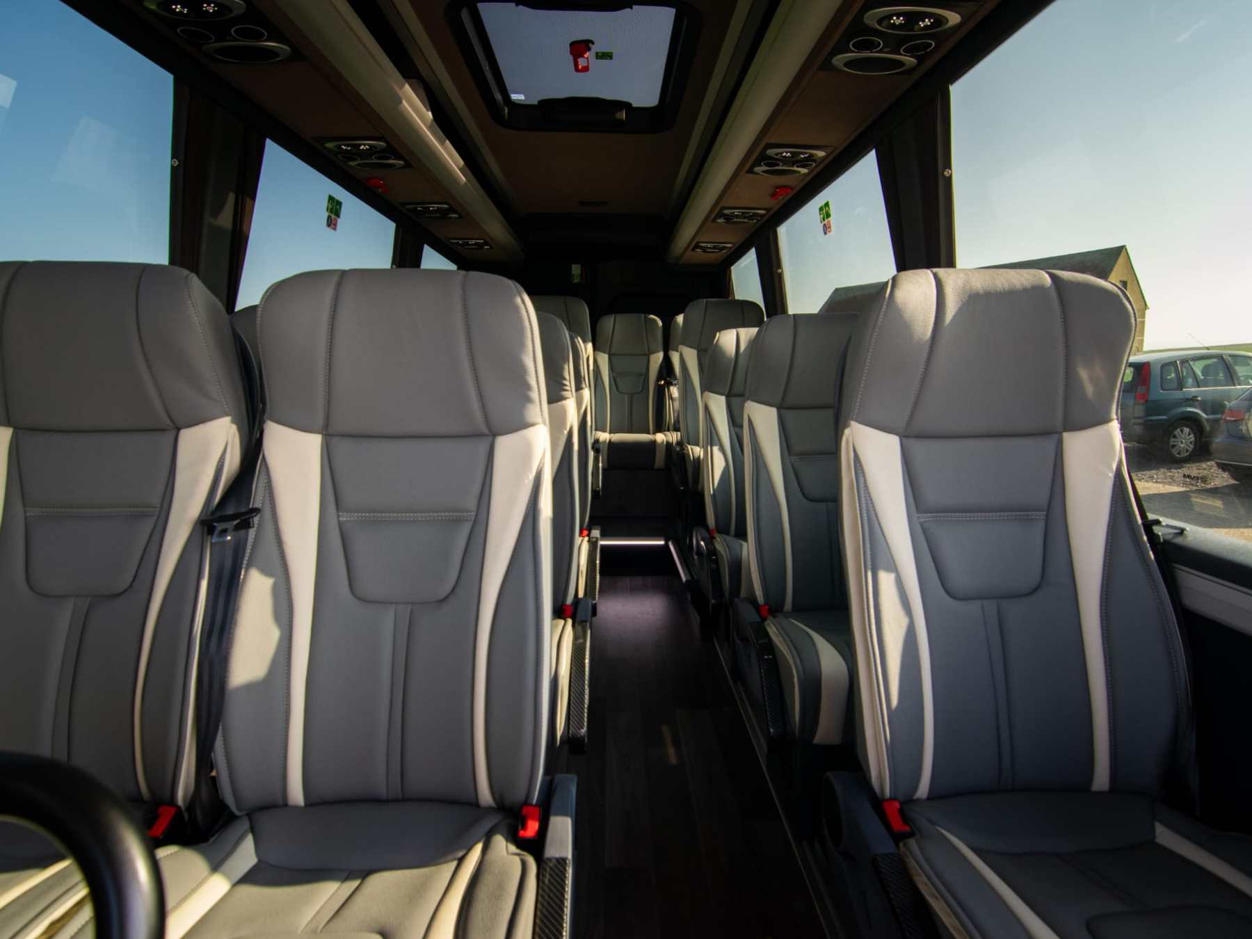 a passenger seat of a car